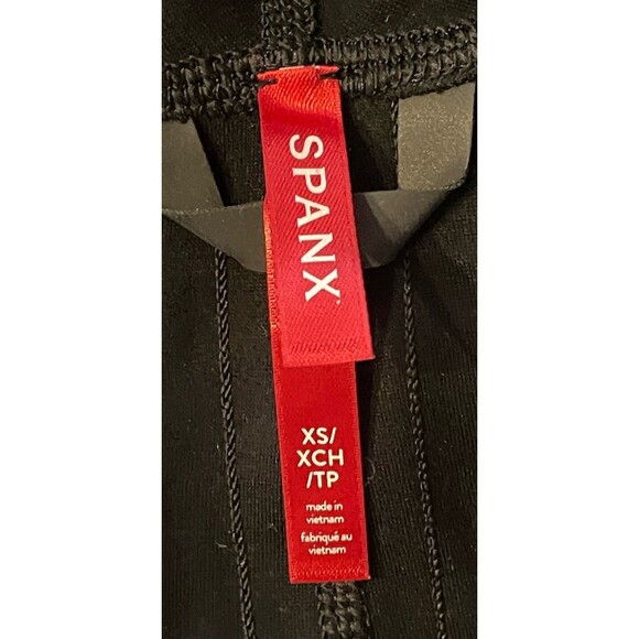 NEW Spanx Drape Front Jacket Faux Leather Shapewear Goth Black 50176R SZ XS - Picture 8 of 12